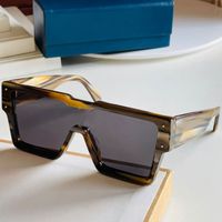 Designer-Zyklon-Sonnenbrillen Z1547E-Platte ultra-dicker Rahmen einteiliger Linse mit vierblätternder Kristalldekoration Klassische Sonnenbrille Mode All-Match-Resort-Stil