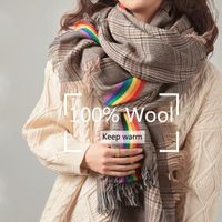 Sjaals 2021 echte wol vrouwen sjaal stal plaid voor winter warme vrouwelijke poncho cape mode dame sjaals stijlen