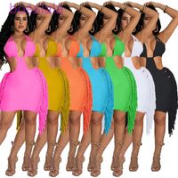 2022 Sommer Womens Bodycon-Kleid Sexy Brust, der Backless ausgehöhlt ausgehöhlt ist Massel Rock Designer Kleider