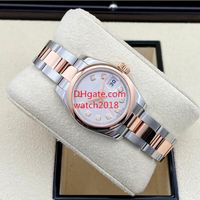Frauen Uhren M279161-0019 28mm Weiß Zifferblatt Saphir Mechanische Automatische Edelstahl Armband Luxusuhr Wasserdicht
