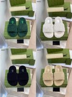 Классические сандалии модные плюшевые тапочки скользит для цветочных дрокадных редукторов