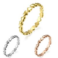 Cluster Ringe Nette Liebe Herzförmige Ring für Frauen Mädchen Einfache Stapel Sterne Finger Titanium Stahl Schmuck Geschenk