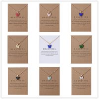 Pendant Necklaces Trendy Alloy Cute Elegant Wish Luck Butterfly Beautiful For Women Fashion Jewelry Dropship
