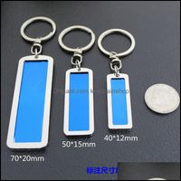 Autres accessoires de mode Licence Keychain Acier inoxydable Mini plaque de clé en métal Publicution Drop Drop Delivery 2021 FGM1J