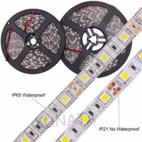 Strips 5M LED Strip Light 12V SMD Rope Tape IP65 Waterproof 60Leds m Flexible Ribbon Diode Warm White White Decor Stripe