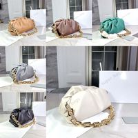 2022 Designer Bottega Veneta sacos de luxo cadeias bolsas bolsas mulheres ombro couro marca moda bv nuvem saco tamanho 30 cm