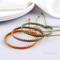 26 cores ajustável tecido de amizade tecido para mulheres homens cera linha envoltório corda nó braceletsbangles presentes de jóias artesanais