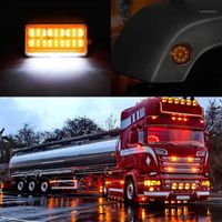 Emergency Lights 4pcs LED Side Marker Warning Flashing Lamp Waterproof For Truck Car Trailer Light Identification