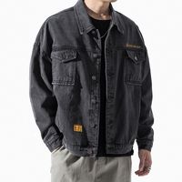 QNPQYX 새로운 가을 남자 재킷 클래식 블랙 슬림 캐주얼 데님 재킷 씻어 청바지 재킷 힙합 streetwear 옷을 남성용