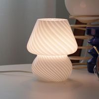 Lampy stołowe Koreańskie Ins Paski Gwintowane Gwintowane Murano Style Szkło do BB Study Pokój Wózek życia