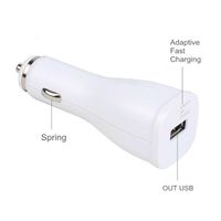 Adaptive Fast Car Adapter for Cellphone Chargers 15W 9V 1. 67...