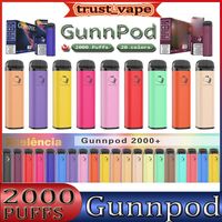 Gunnpod descartável com logotipo VP cigarro eletrônico 20 cores 8ml pod cartucho 2000 puffs atacado vape super dupla