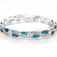 SZ0013 Design Chinese Pattern Blue Opal Gem Bracelets For Women Bracelets & Bangles 220117