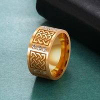 Cluster Ringe Meine Form Luxus Rhinestone Kristall Celtics Knoten Ring Für Männer Frauen Edelstahl Vintage Viking Schmuck Anillos Mujer