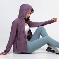 Women Jackets Coats Girls Womens Yoga Wear Sun Protection Cl...