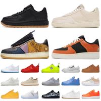 Nike Air Force Airforce 1 One Sapato Off White AF1 Dunk Running Shoes Designer Sports Sneakers Mens Womens Peace Halloween MCA Cactus Jack Black Skeleton Beige Raiders Trainers