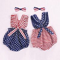 Clothing Sets Baby Kid Bodysuit Born Infant Girls 4th Of July Stars Striped Patriotic Backless Romper Vetement Enfant Fille
