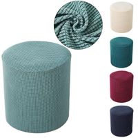 Chaise Couvre-chaussée Tableau rond Tabouret Slipcover Pootom Cover Pategol Protector Spandex for Living Bedroom