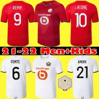 2021 2022 LOSC Lille Futebol Jerseys David Fonte Burak Yazici Camisas 21 22 Jikone T.Weah L.Aujo Maillots Adulto Kids Kit