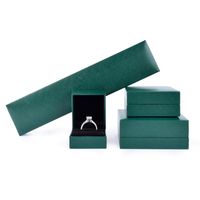 Gift Wrap Green Ring Case Raster Patroon Sieraden Doos Armband Ketting Oganizer Opslag Display Stand Verpakking