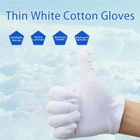 Paire Coton White Work Gants Cérémonie Inspection Etiquette Pour Enfants Étudiants Outils de nettoyage des ménages jetables