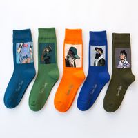 Womens Socken aus mehrfarbigen und weißen langer Baumwolle weibliche Soild 5 Farben Mesh für alle Größe