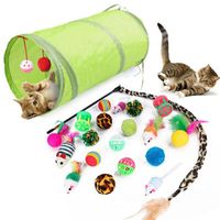 Brinquedos do gato Pets Mouse Forma Bolas Formas Kitten Love Pet Toy 21 PC Canal Funny Stick Fontes Valor Bundle