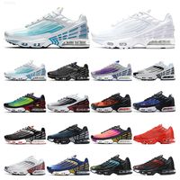 2021 Sıcak TN 3 En Kaliteli Tunedmens Koşu Ayakkabıları TN Artı 3 III Lazer Mavi Beyaz Siyah Yanardöner Spor Sneakers Moda Açık