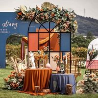 Decoración de fiestas Fondos de hierro forjado Guía de la carretera de boda Props Creative Compromiso Etapa de la pantalla Área de bienvenida en forma de flores en forma especial