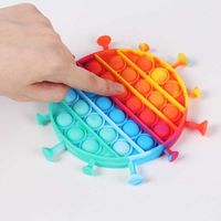 Rainbow Silicone Fidget Toys Presión Puser Burbuja Sense Niños con autismo Especial Simple Dimple NECESIONAD