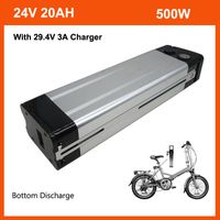 24v bicycle charger 2022 - 24V 20AH Lithium Ebike Battery Pack 350W 500W 24 Volt 21AH Electric Bike Bicycle Silver Fish 18650 batterie with 29.4V 3A charger 30A BMS Free customs fee