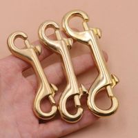 Dog Collars & Leashes 1Pcs 79 80 101MM Brass Quick Carabiner Ended Dave Bolt Snap Clip Hook Lash Accessory Wholesale