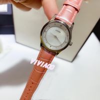 Classic Women rose gold diamonds geometric circle Watches Multicolor leather strap Quartz Watch lady bracelet Waterproof 30mm