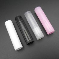 욕실 보관소 조직 20pcs 4.2g 5ml 빈 립스틱 튜브 왁스 파이프 반투명 검은 흰색 핑크 PP 컨테이너 높이 6.4cm 직경
