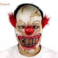 COSTASK Cadılar Bayramı Masquerade Palyaço Kırmızı Ağız Hayalet Korku Büyük Burun Saç Maskesi Parti Festival Cosplay Malzemeleri için