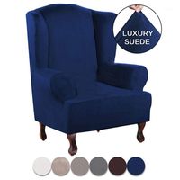 Wingback Chair Cover Spandex King Back Arm Armchair Protector Enkele Sofa Slipcovers voor Woonkamer Home Decor