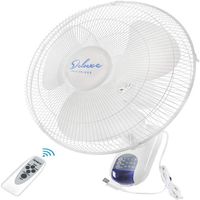 Eenvoudige Deluxe 16 inch Digitale Wall Mount Fan met afstandsbediening 3 Snelheid-3 Oscillerende modus-72 inch Netsnoer, ETL-gecertificeerd - Wit, A50