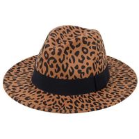 Geniş Ağız Şapkalar Kayotualar Kadınlar Fedoras 2021 Moda Eğilim Erkekler Kış Kap Kadife Leopar Desen Sıcak Nefes Yumuşak Rüzgar Geçirmez Kova Şapka