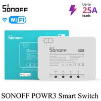 Sonoff POW R3 25A Potência Medição WiFi Smart Interruptor Sobrecarregar Proteção Energética Piscadia de Energia na Ewelink Voz Powr3 Controle via Alexa Dhla38