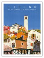 TRAVEL TICINO SOUTHERN SWITZERLAND SUISSE Paintings Art Film Print Silk Poster Home Wall Decor 60x90cm