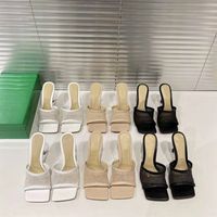2021 Sandalet Terlik Kadınlar Güzel Sivri Şeffaf Yüksek Topuk Stilettos Seksi Pompa Yaz Ayakkabı En Kaliteli Terlik Boyutu 35-40