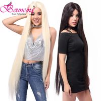 Lace Wigs Bouncing Straight Long 40 Inch 250% Density 13x4 Front Wig Blonde #613 #1B Pre Plucked Baby Hair Brazilian Human Remy