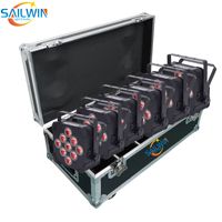 Factory 9X18W 6in1 RGBAW UV Battery Operated Wireless LED Pa...