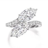 Anéis de Cluster Oevas Luxo 100% 925 Sterling Prata Criado Moissanite Gemstone Birthstone Casamento Noivado Anel Fine Jewelry Atacado