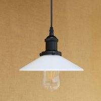 Lampes suspendues Lampe de verre blanc moderne classique suspendue LED E27 Lumière American Loft Style Bar / Restaurant Éclairage de salon