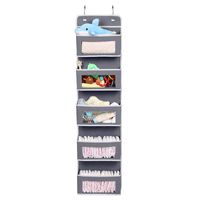 Förvaringslådor Bins Dörrhängande arrangör Pocket Closet Cabinet Sundries Rack med 5 stora fickor för kosmetika Babyleksaker och