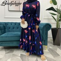Muzułmańska Moda Kaftan Dubai Abaya Turcja Hidżab Dress Islam Plus Size Odzież Odzież Abayas Dla Kobiet Vestido Robe Musulman De Mode Casual Dresses