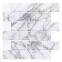 Art3d 30x30cm 3D Wall Stickers Self-adhesive Peel and Stick Backsplash Tile for Kitchen Bathroom Laundry Rooms , Wallpapers(10-Piece)
