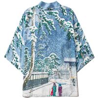 Moda Yaz Plaj Kar Boyama Kimono Gömlek Yukata Bluz Haori Obi Asya Giysileri Erkek Kadın Japon Ceket Hırka Ceket Etnik Clothin