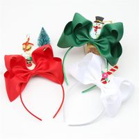 Haaraccessoires 10 stks / partij 2021 Kerstmis hoofdband voor kinderfeest Snowman Elk Xmas Band Clasp Hoofddeksels